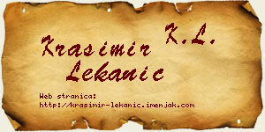 Krasimir Lekanić vizit kartica